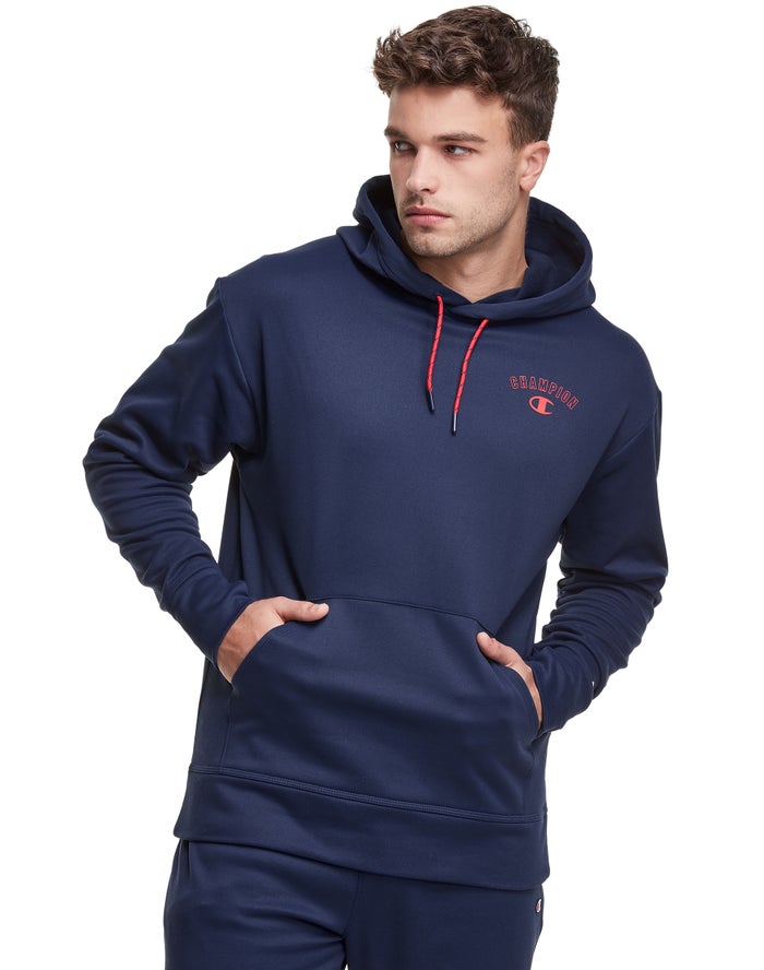 Champion Game Day Block Arch Logo Hoodie Heren - Donkerblauw - Belgie 9186SQLBH